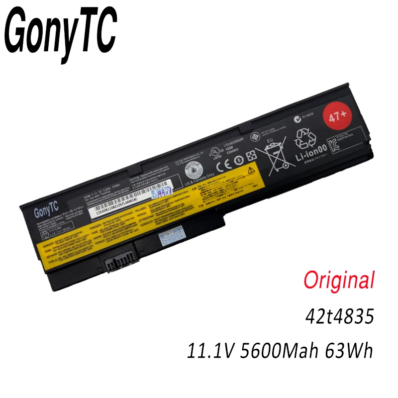 63wh 45N1171 42T4835 аккумуляторная батареядля ноутбука IBM/ThinkPad X200 X200S X201 X201I серии для lenovo 42T4535 42T4543 42T4650 42T4534 47 - Цвет: Black