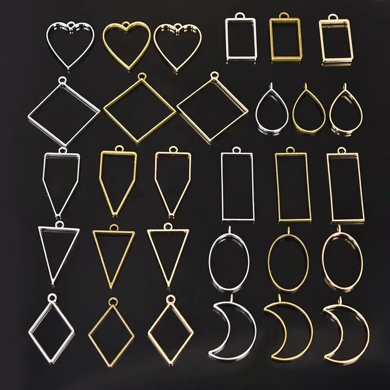 10 шт. геометрические Полые Подвески Пустые для самостоятельного изготовления