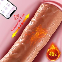 app bluetooth wireless control dildo vibrator for female telescopic heating vibrating panty dildo real penis sex toy adults game