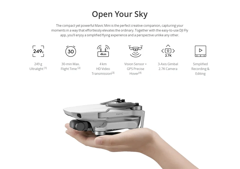 DJI Mavic Mini Fly More Combo MT1SS5 портативный Дрон максимум 30 минут время полета HD видео видение сенсор gps точное наведение