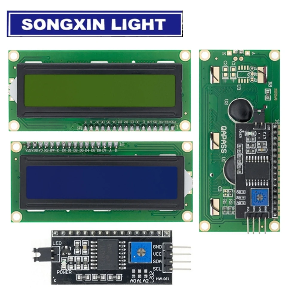 Модуль ЖКД синий зеленый экран IIC/I2C 1602 для Arduino LCD UNO r3 Mega2560 LCD1602 |