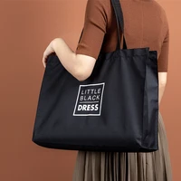 oxford cloth supermarket shopping bag womens black foldable shoulder bags large capacity portable tote reusable handbags
