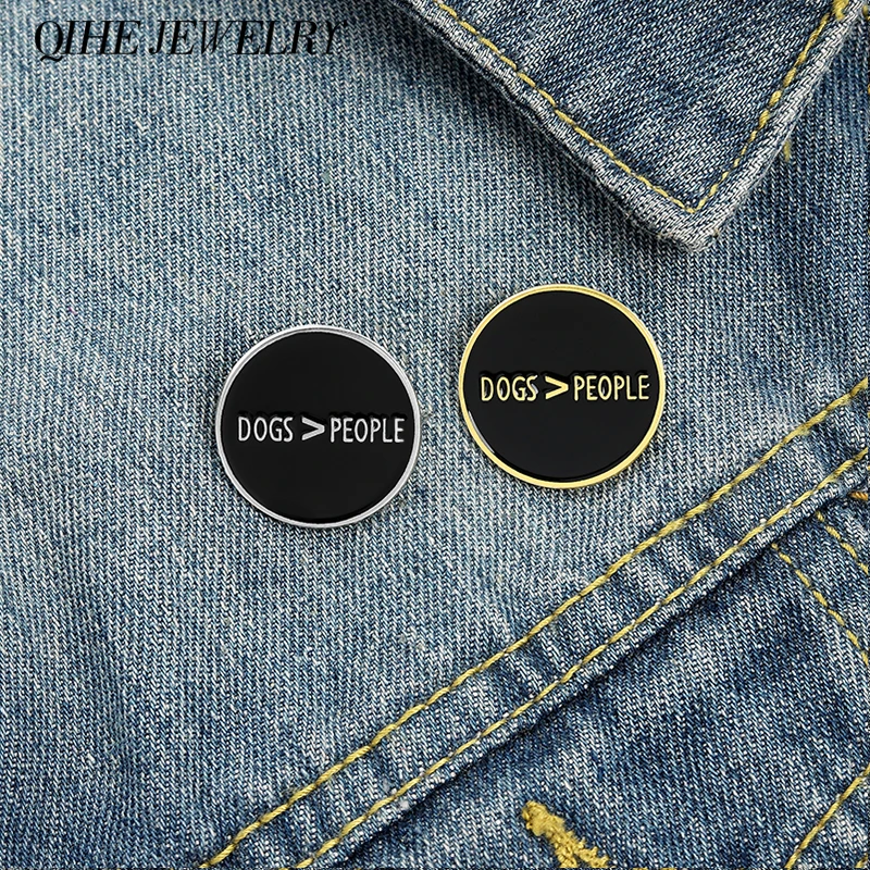 

Dogs More Than People Enamel Lapel Pin Puppy Badges Brooches for Women Men Pet Jewelry Gift for Dog Lover