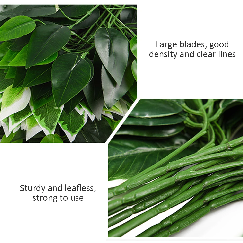 12 шт. Искусственный лист фикуса гинкго билоба пластиковые ветки дерева уличные