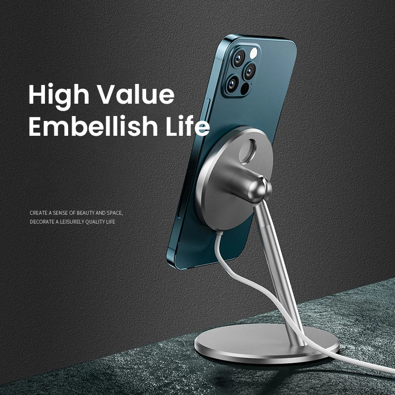

Magnetic Phone Holder For IOS phone 12/12 Pro / Mini / Pro Max Holder Magnetic Desk Phone Holder Without Wireless Charger