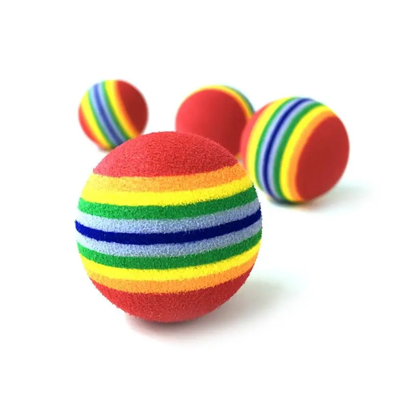 

3/5/6PCS Rainbow Pet Toy Balls High Quality EVA Interactive Cat Dog Play Chewing Balls Pet Toy For Pet Training Chewing Supplies