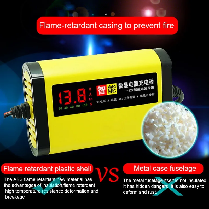 Умное зарядное устройство портативное для автомобиля лодки газонокосилки