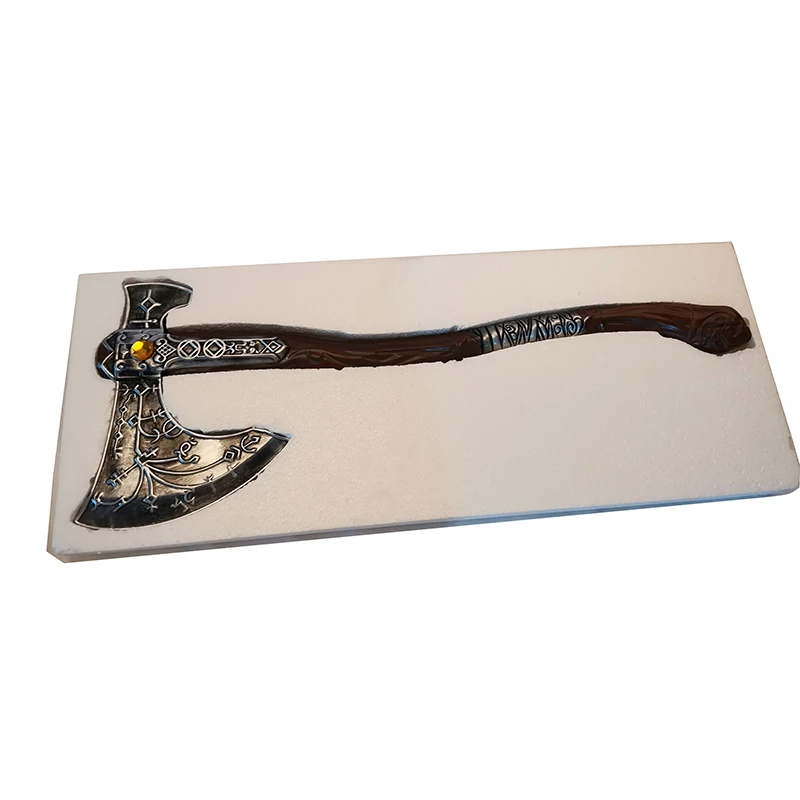 Коричневый Ручная работа 1/1 God Of War 4 Axe Kratos Ax полимерная игровая фигурка большого размера 83 см DIY косплей игрушки - Цвет: Коричневый