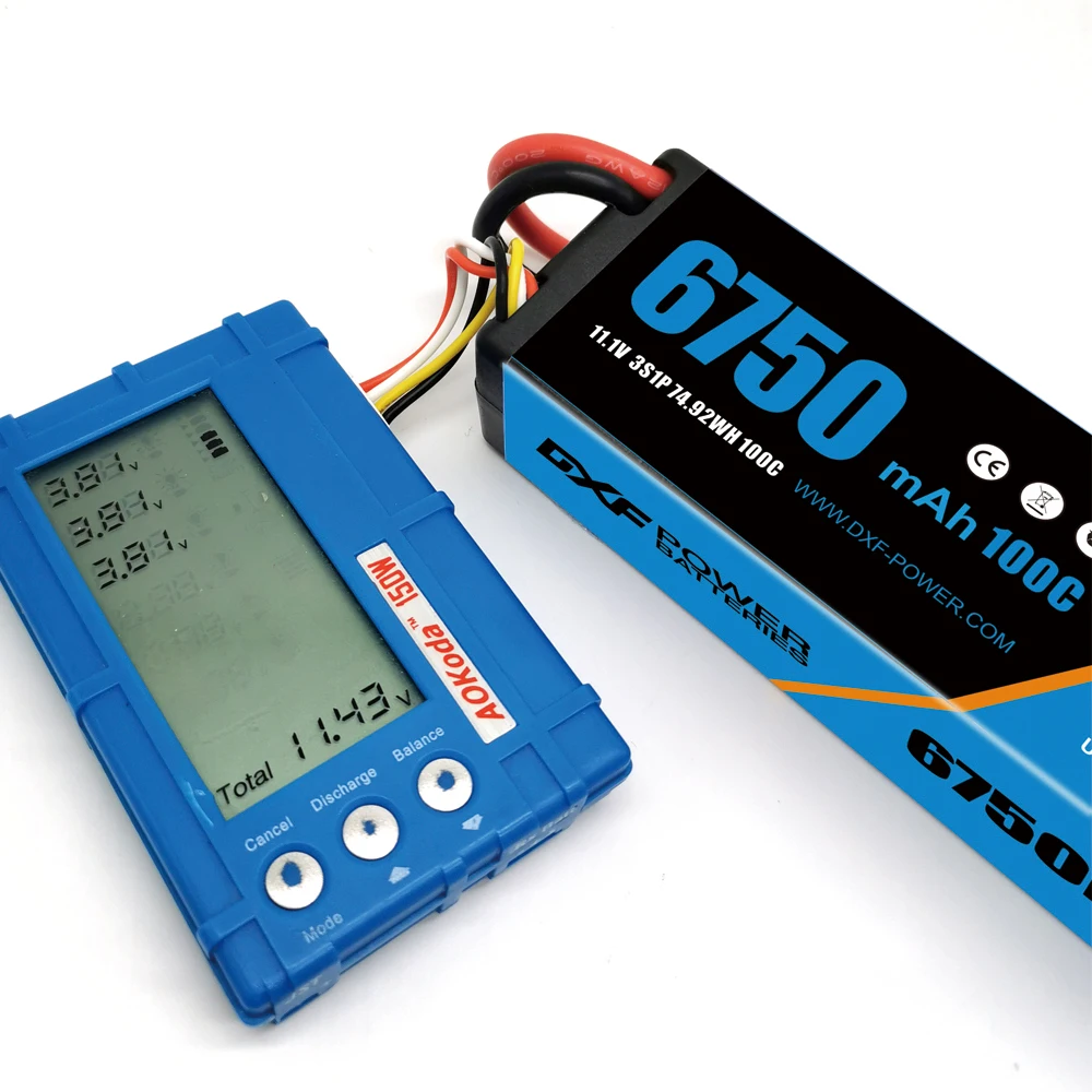 DXF2PCS-bater&iacute;a Lipo 4S 3S, 7,4 V, 11,1 V, 14,8 V, 8400mAh, 8000mAh, 7000mAh, 6750mah, 6500mAh, 5200mAh, 120C, 110C, 60C, 50C, 100C-5