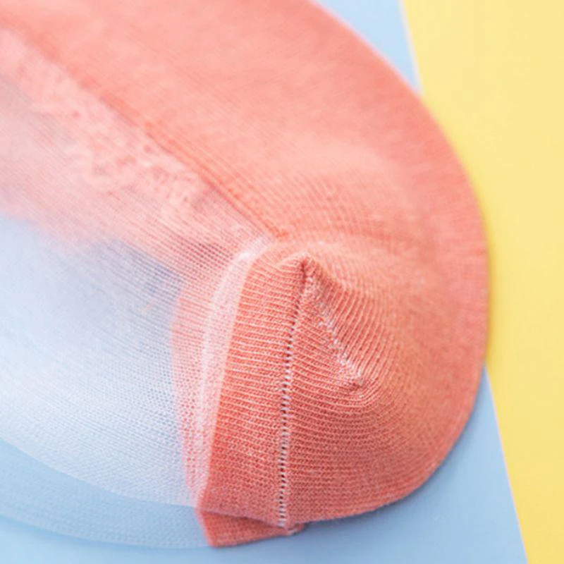 Женские Летние ультратонкие носки до щиколотки прозрачные кружевные шелковые