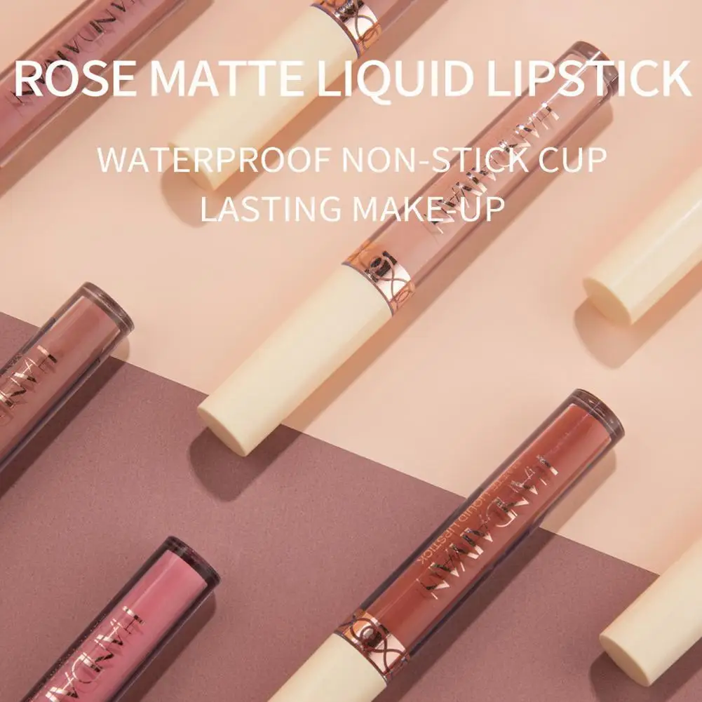 

Matte Lip Gloss Set Liquid Lipsticks Tubes Set Waterproof Lip Lip Cosmetics Tools Sexy Moisturizing Lasting Red Long Tint G P8L3