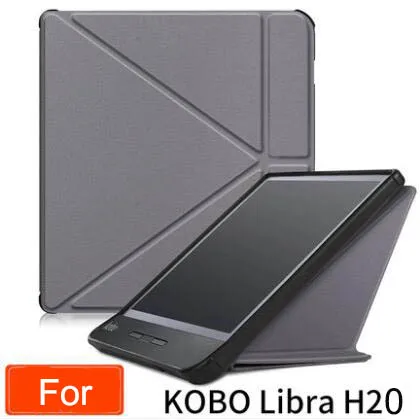 

Case for Kobo Libra H2O 7" eReader Premium PU Leather Multiangle Origami Stand Protective Cover with Auto Sleep Wake