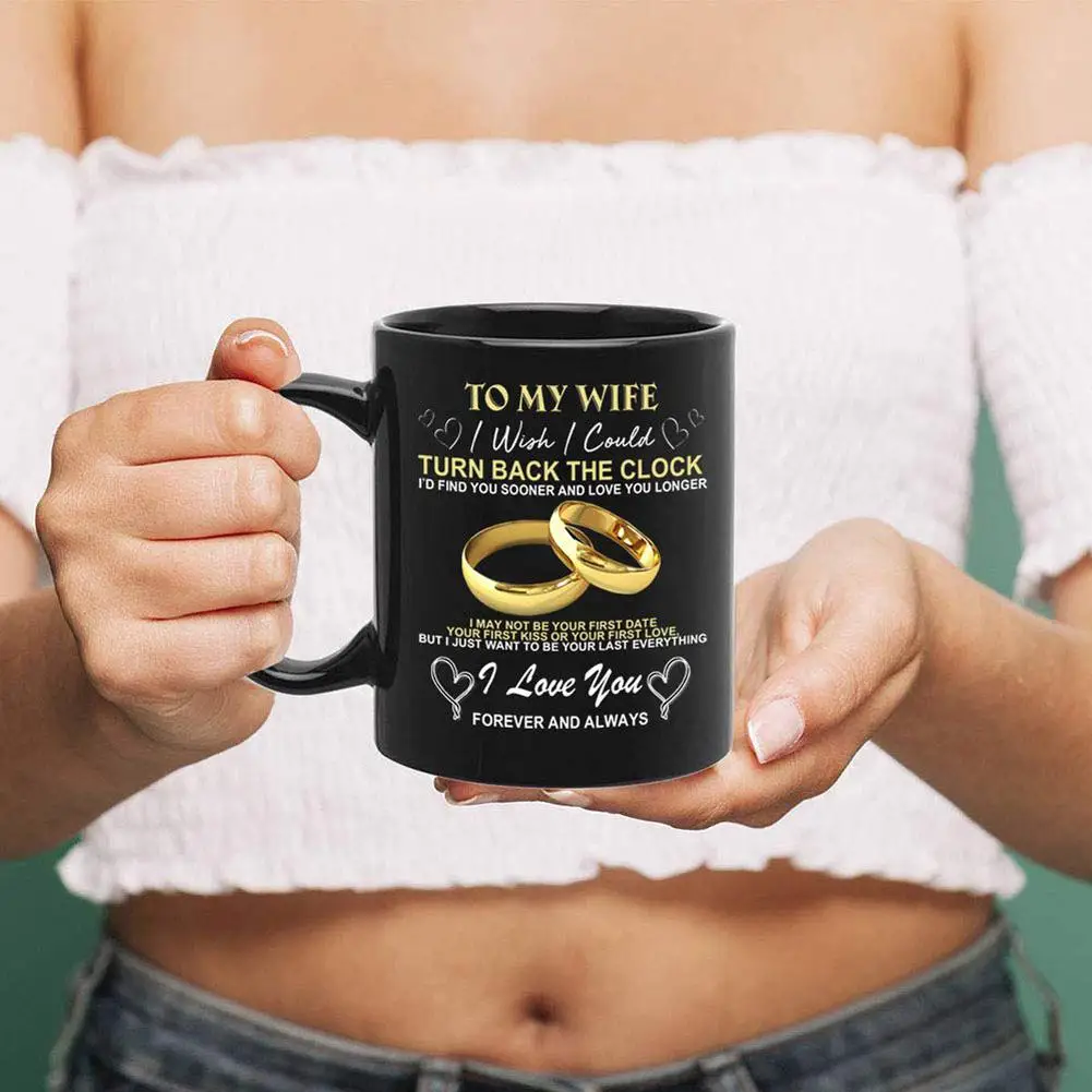 Керамическая кружка TPFOCUS TO MY WIFE универсальная с мультяшным рисунком забавная