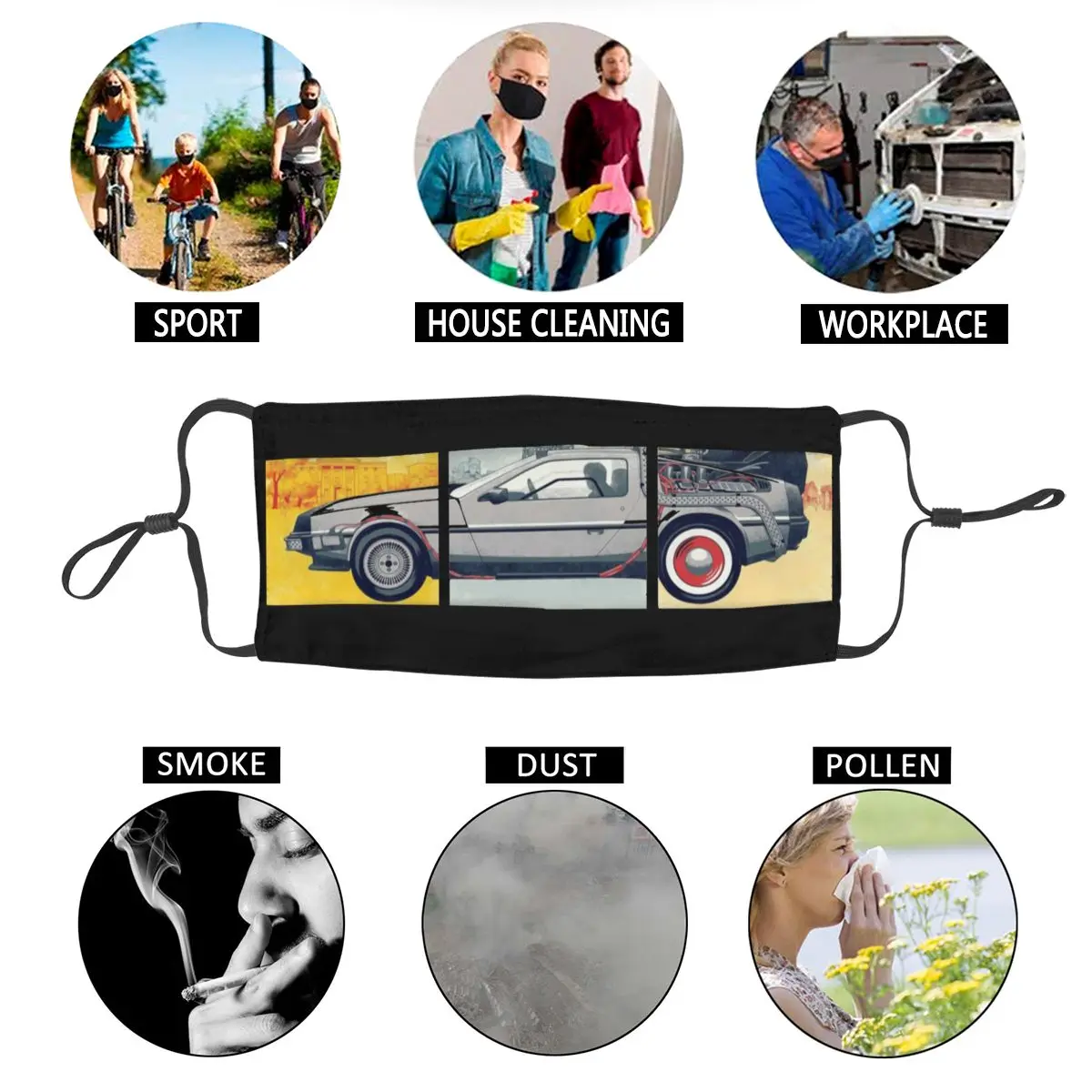 

Back To The Future Adult Reusable Face Mask Dust Protection Cover Respirator