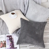 nordic solid color pillowcase office living room stripe corduroy sofa pillows cases for car couch chair decorative cushion cover