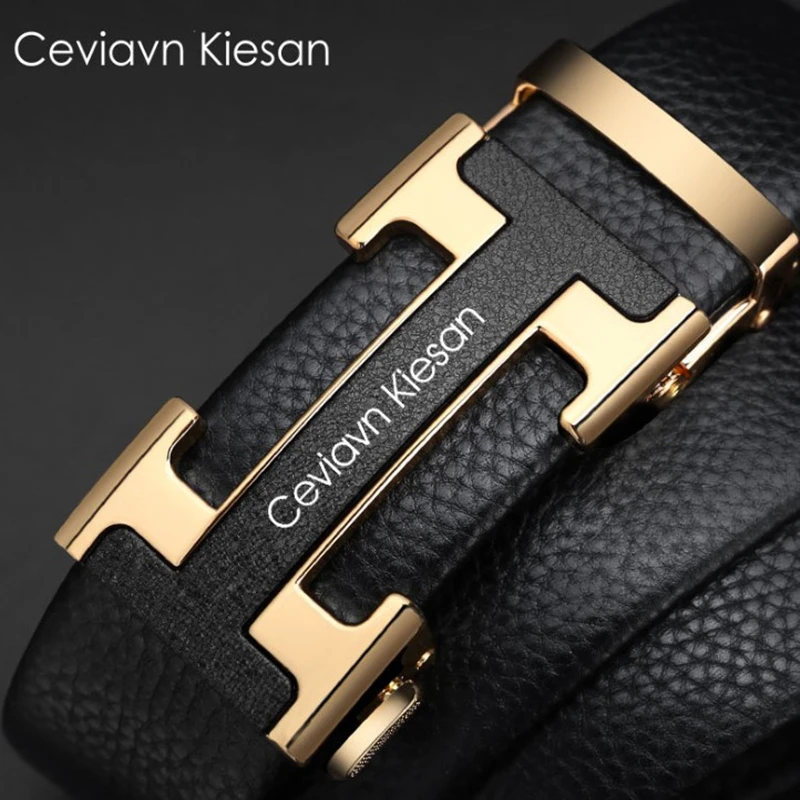 Ceviavn Kiesan мужской ремень из коровьей кожи дизайнерские Брендовые мужские ремни