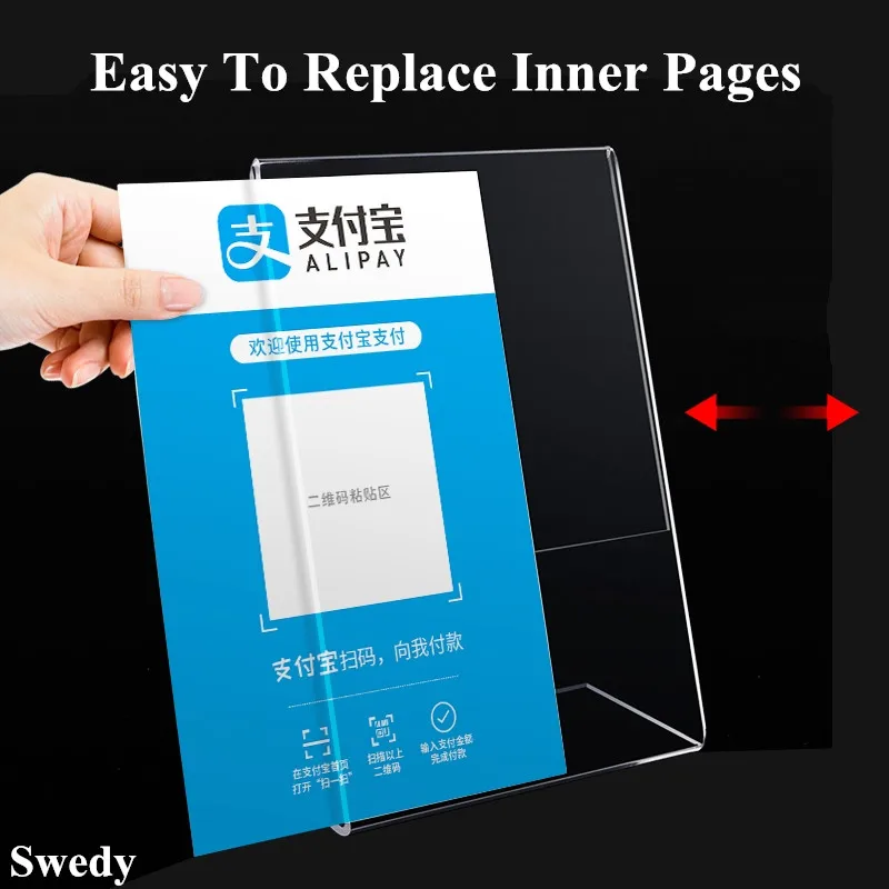 A6 100x150 мм L-образный фоторамка для меню |