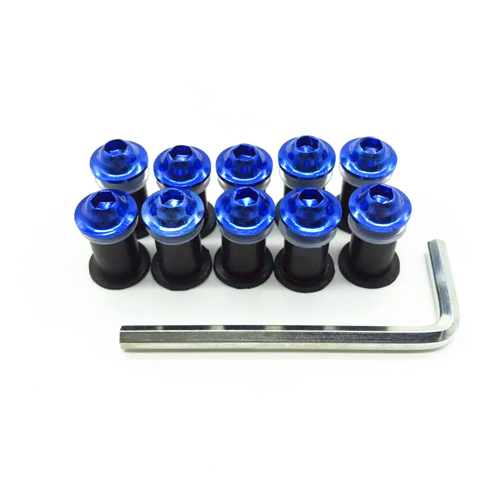 10PCS M5 Motorcycle Windscreen Windshield Bolt Screw Kit FOR Kawasaki Ninja 650R ER-5F ZX10R ZX6R ZX636 ZX600R 7R |
