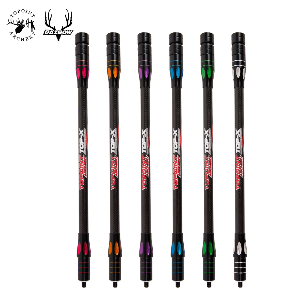 Topoint Archery PR634 боковая планка 10/12/15 дюйма двухцветный блочный лук 3K стабилизатор из