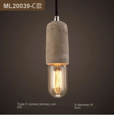 

3 style colorful brief Loft Nordic Cement Pendant lights modern led E27 110V 220V cord lamp Restaurant living room cafe bedroom