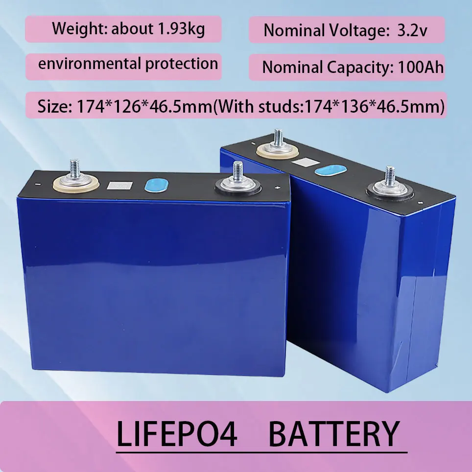 

Аккумуляторная батарея 3,2 В 3,2 Ач в LiFePO4, аккумуляторная батарея большой емкости для самостоятельной сборки, 12 В, 24 В, 48 В, система хранения сол...