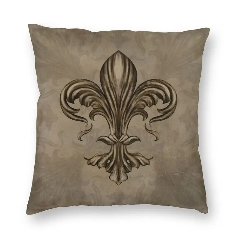 

Бархатный чехол для подушки с принтом лилий