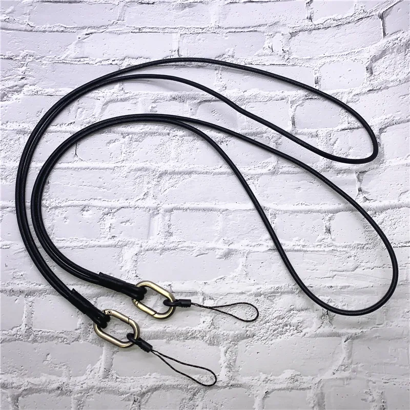 

100Pcs/lot Factory Wholesale High-grade Cowhide Phone Strap Anti-lost Lanyard Rope For Keys ID Card Holder Phone Camera Keys
