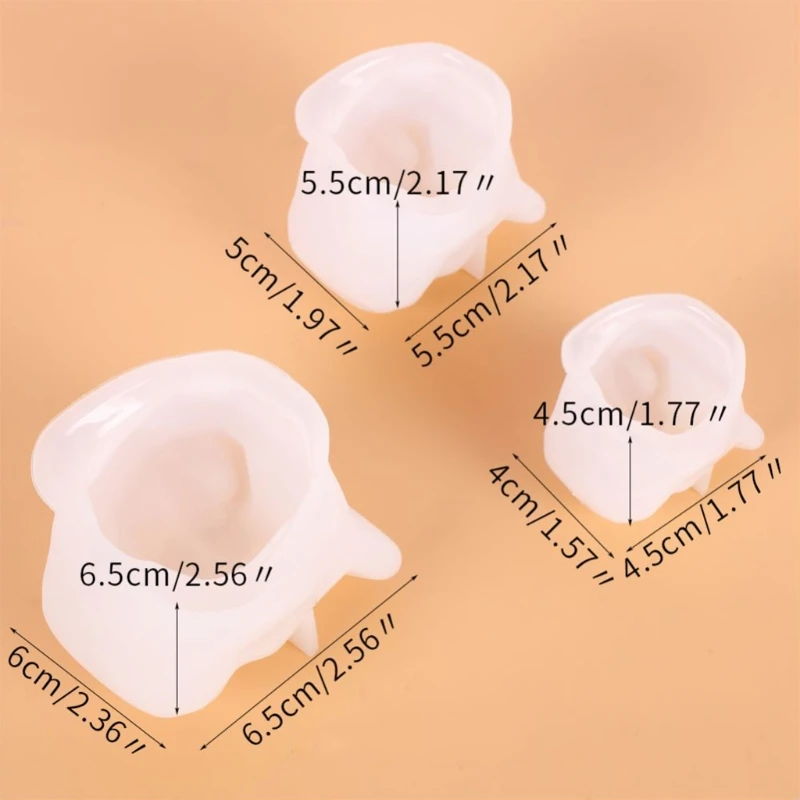 

3Pcs Silicone Resin Dog Casting Molds, Epoxy DIY Casting Mold for Craft Art A2UA