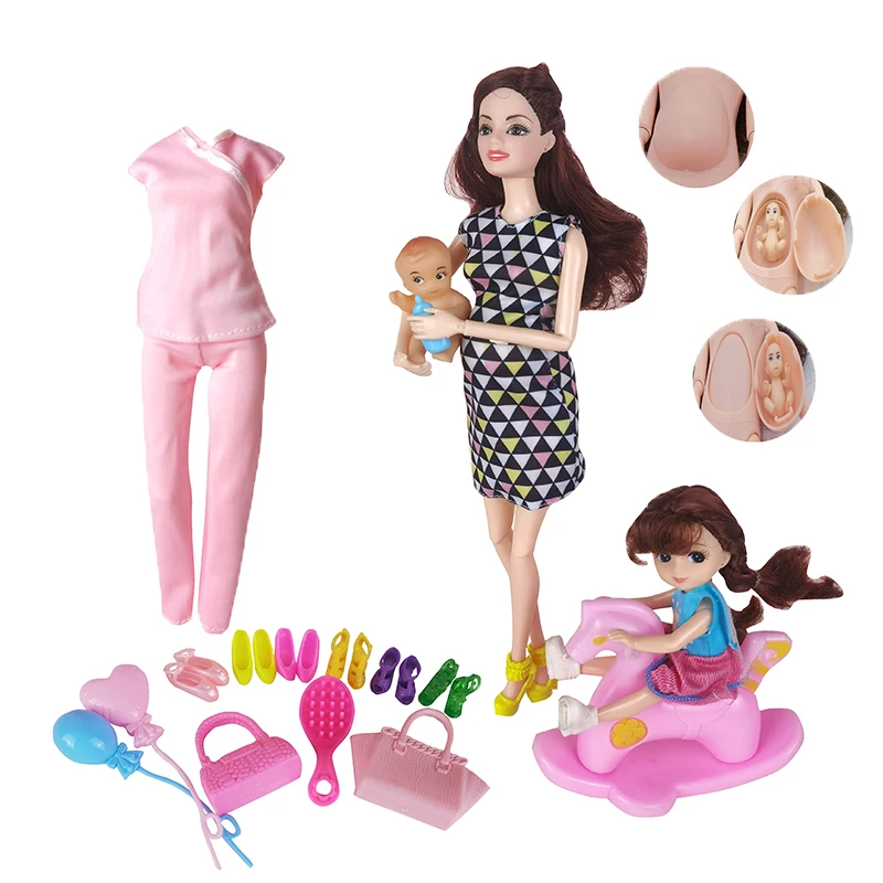 Модная Кукла для беременных 11 5/5 дюймов комбинированная игрушечная тележка мамы