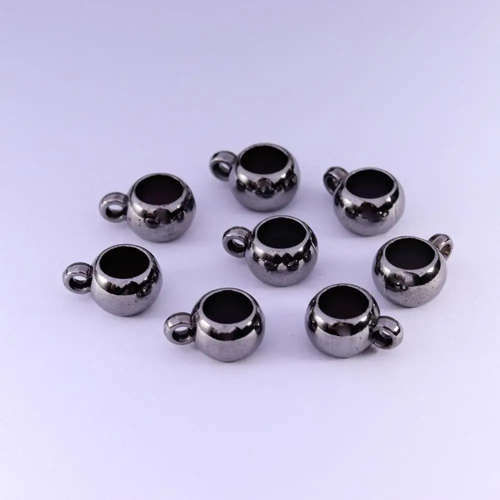 

50Pcs/lot Pendant Clip Clasps Bail Hooks Gold Silver CCB Big Hole Bead Spacer Loose Beads Connector For Jewelry Making Supplies