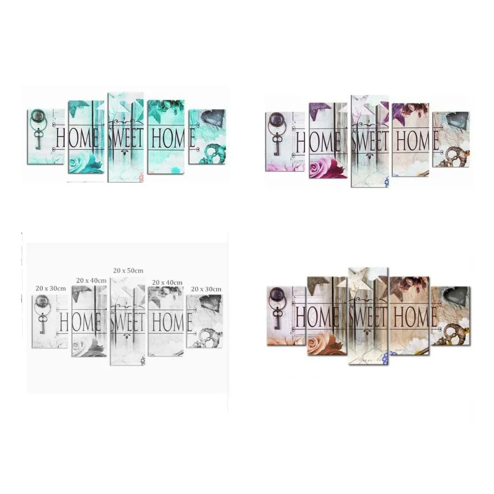 

5Pieces diy diamond painting full square-home-diamond embroidery mosaic cross stitchbeads handwork Home Wedding decoration