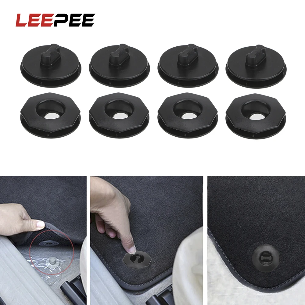 LEEPEE 4 Piece/Set Auto Carpet Fixing Grips Clamps Universal Car Floor Mat Clips Anti-Slip Holders Fastener | Автомобили и