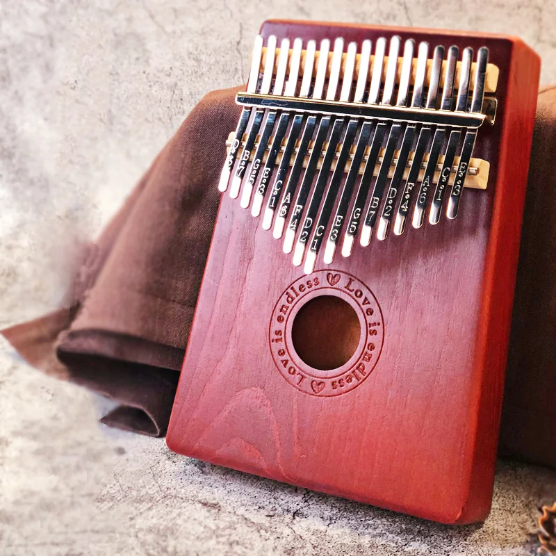 Калимба с 17 клавишами пальцевое пианино изготовлено из одной доски