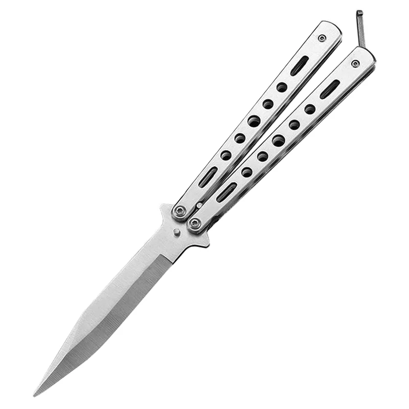 

Butterfly Knife Training Tools Folding Knife Titanium Practice Tools Pocket Knife No Edge Dull Outdoors Training Set