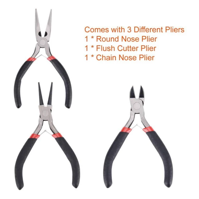 

Jewelry Making Supplies Set with Jewelry Pliers Wire Cutter Tweezer Scissor Kit DIY Crafts Necklaces Bracelets Jewellery Beading