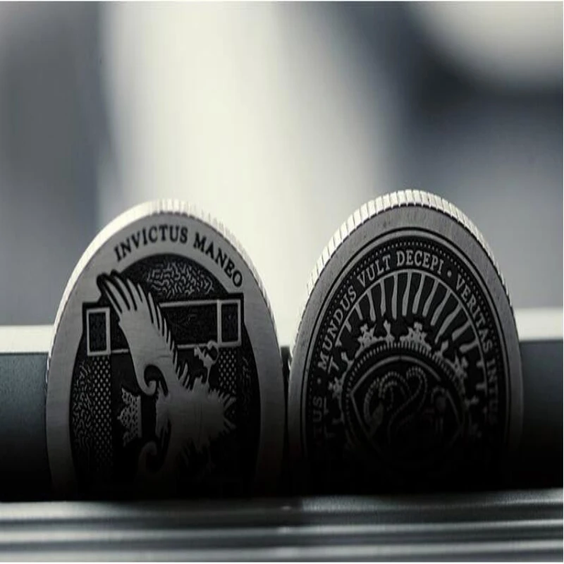 3 шт./партия Ellusionist Artifact Coin Rev 2 Half Dollar size Серебряная монета волшебные фокусы