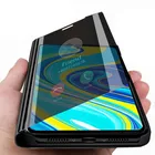 Умный зеркальный флип-чехол для xiaomi redmi note 9 pro max note9 s, чехол-книжка с подставкой для телефона xaomi xiomi, чехол-книжка, чехол