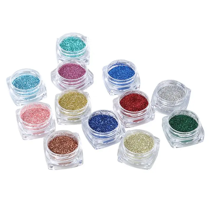 

12 Pcs/set DIY Crystal Epoxy Filler Slime Dye Powder Pearl Pigments Colorants for Soap Candle Resin Jewelry Making