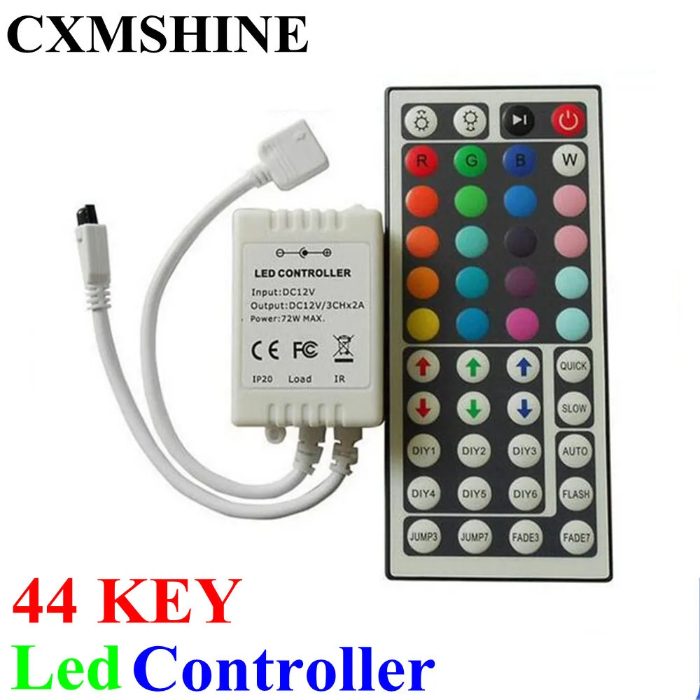 RGB ИК пульт дистанционного управления 3key 24key 44key DC12V для SMD 2835 3528 5050 5730 5630 3014 Led