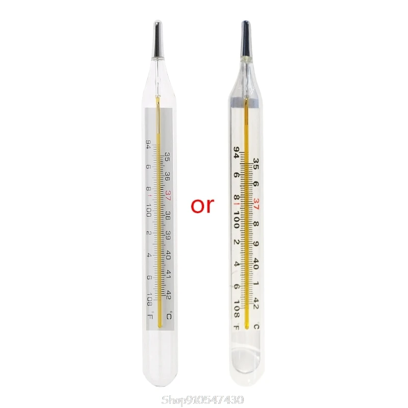 Mercury Glass Thermometer Large Screen Clinical Temperature Household Health Monitors Thermometers D07 20 Dropship