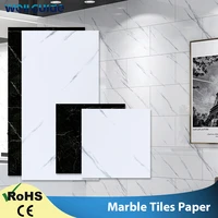 5pcs 20pcs floor stickers self adhesive waterproof marble wallpapers bathroom living room renovation decals wall ground decor