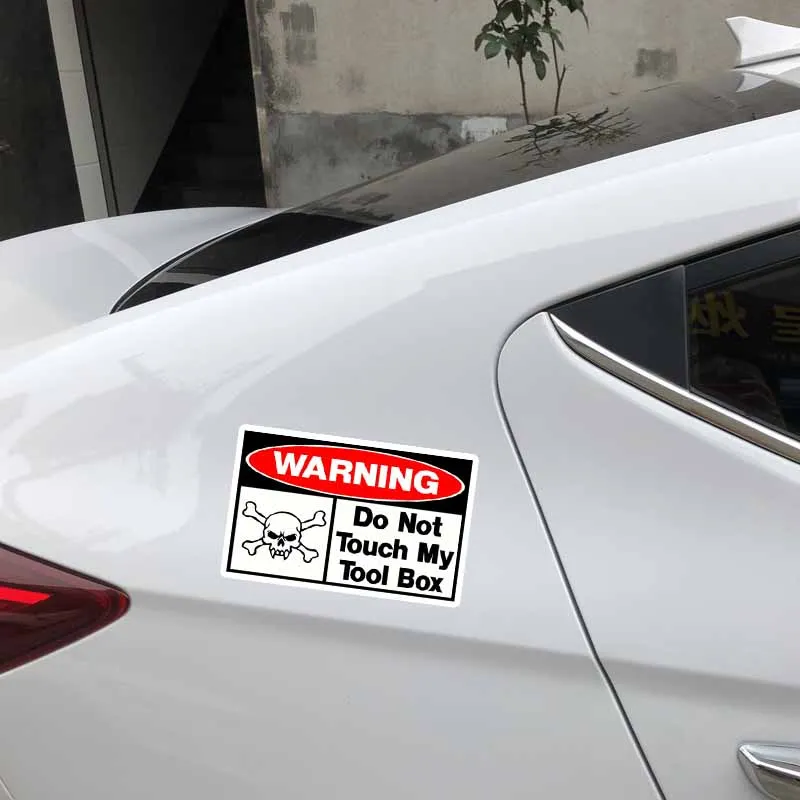 

Car Stickers Dont Touch My Toolbox Vinyl Stickers Car Bumper Rear Window Body Decoration Decals Waterproof and Sunscreen,16*9cm