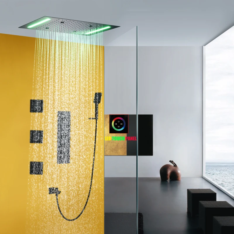 Термостатическая дождевая Душевая система для ванной комнаты из нержавеющей