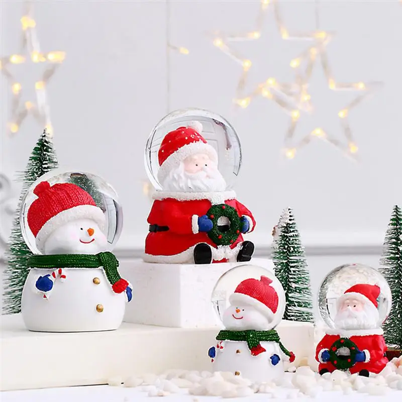 2 шт. снежный шар с кристаллами в виде снеговика стеклянный ремесло домашнего