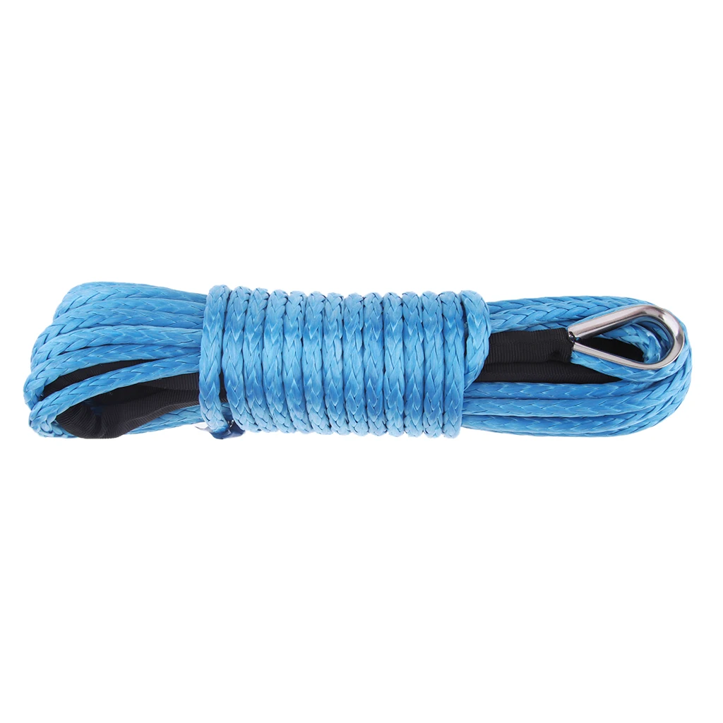 

1/4'' x 50' 7700LBs Synthetic Winch Line Cable Rope with Sheath ATV UTV