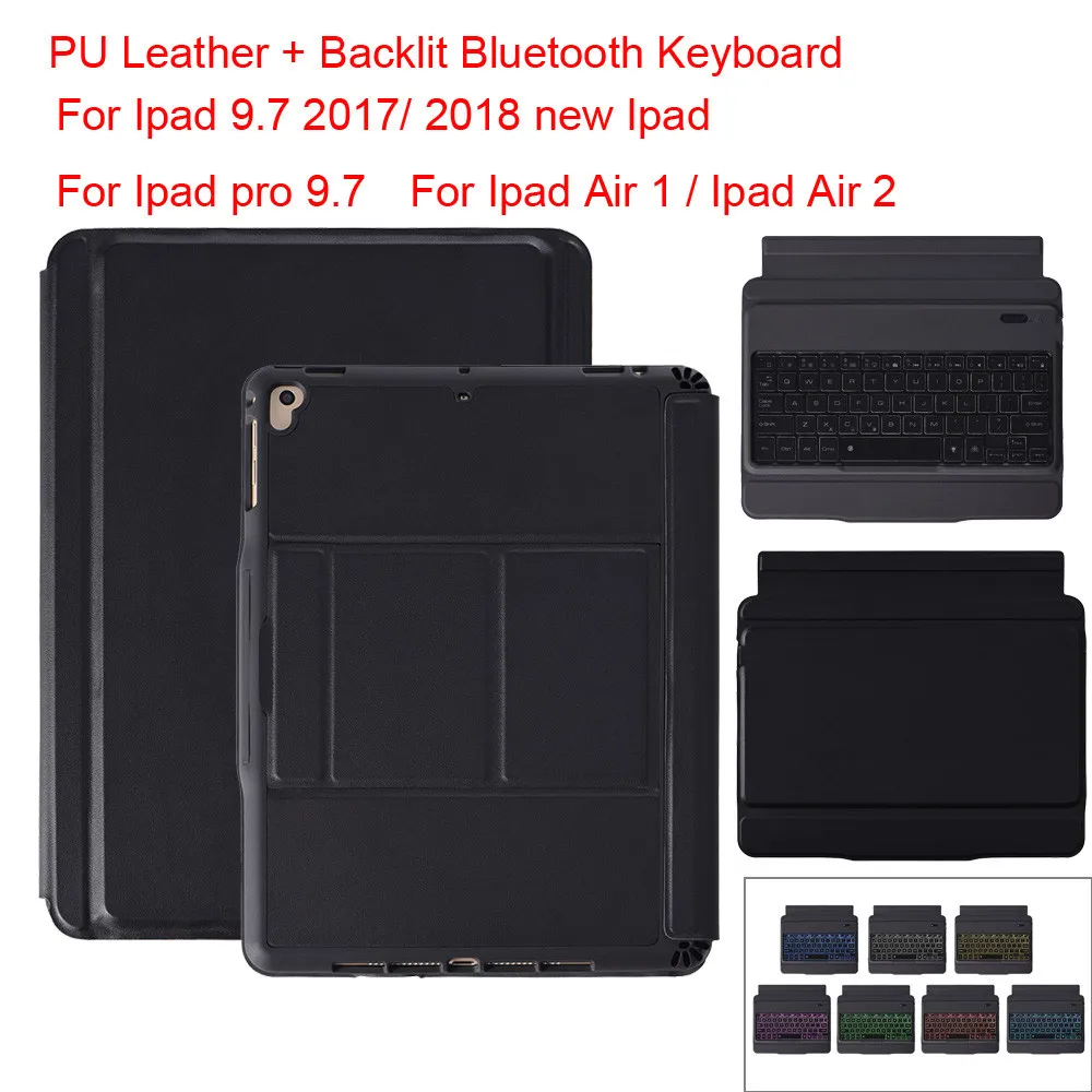 Беспроводная Bluetooth клавиатура T201D с подсветкой защитная чехол для планшета iPad Air