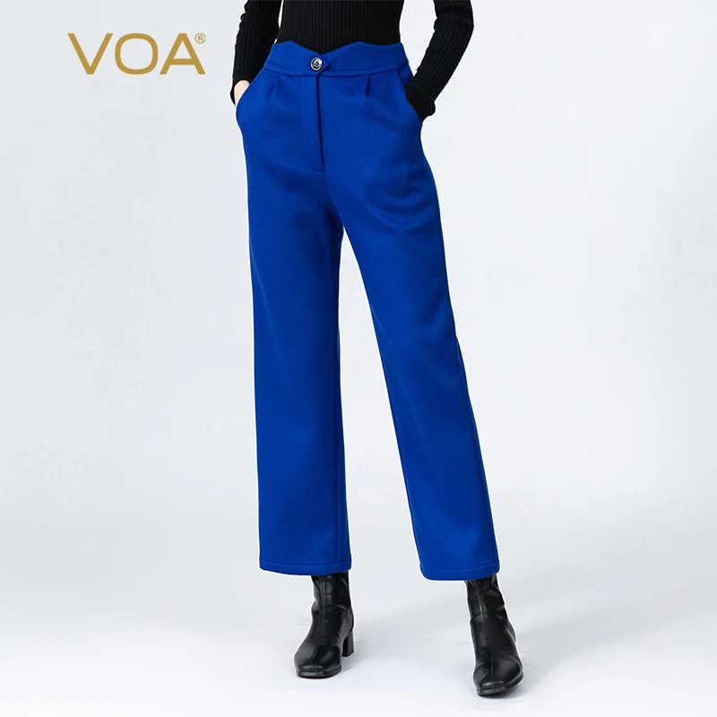 

VOA 14,75 мкм маленькие кашемировые натуральные поясные брюки с косой застежкой и карманом Camel теплые кашемировые брюки SK995