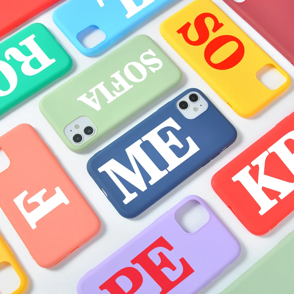 

Чехол с инициалами имени на заказ для iPhone 12 Pro, чехол «сделай сам» с надписью SE 2020, чехол 8 Plus, Роскошный чехол для iphone 11 Pro Max XR, чехол X XS 6S 7 Plus