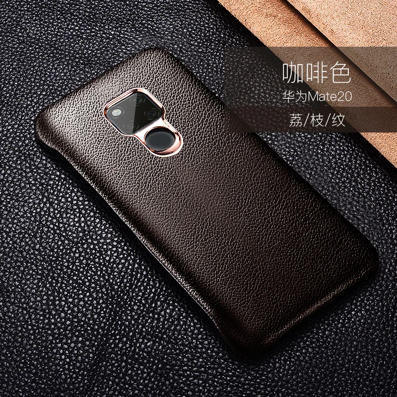 Бескаркасный чехол для телефона huawei mate 20 mate 20 Pro полностью зернистая кожа бизнес Ретро винтажный Чехол для задней панели из натуральной воловьей кожи