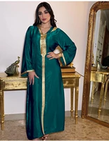 dubai arabic muslim abaya dress for women fall 2021 champagne moroccan kaftan hooded robe turkish islamic jalabiya a41
